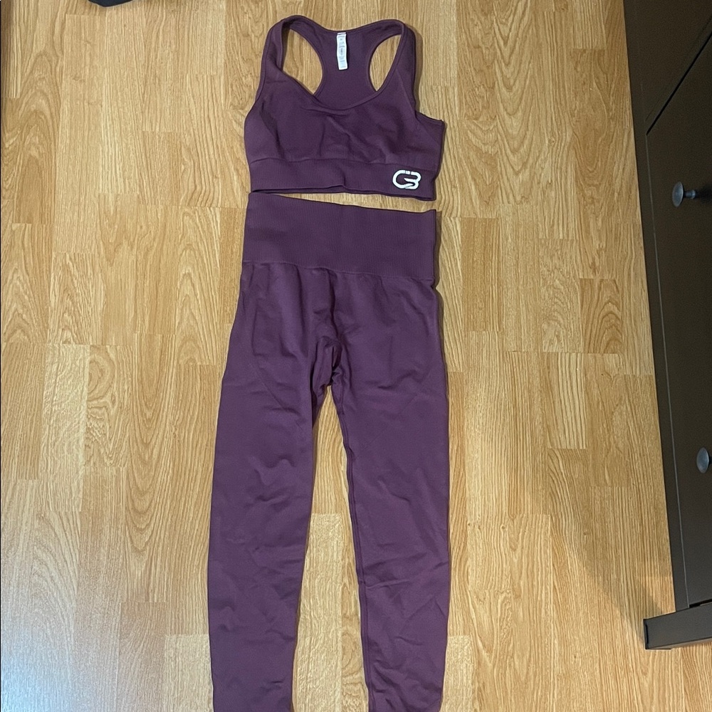 AVA X CYCLEBAR - Deep Plum Seamless Sports Bra & Legging Set